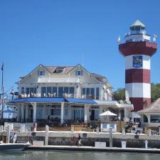 Quarterdeck Restaurant Exterior Shutters and Awnings on Lighthouse Rd in Hilton Head Island, SC