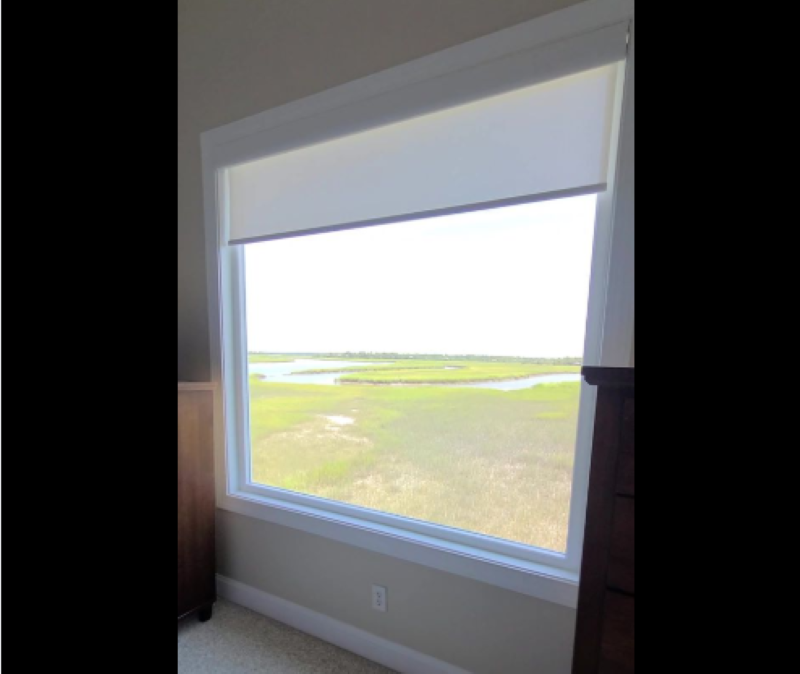 Custom motorized roller shade st helena island sc