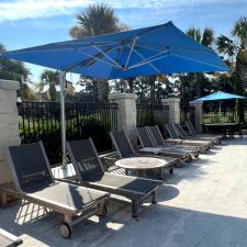 Luxuriously Chic Tuuci Bay Master Classic Umbrellas at Savannah Country Club on Wilmington Island Rd in Savannah, GA